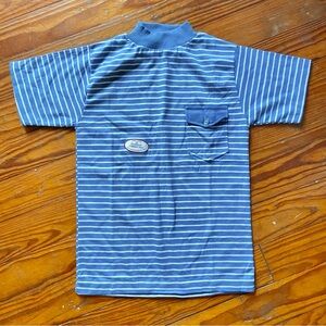 Vintage 70s Donmor Blue and White Striped Boys Shirt
